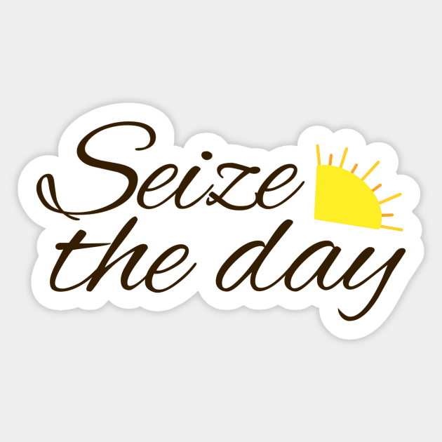 Seize the day newsies Broadway musical quote Sticker by Shus-arts